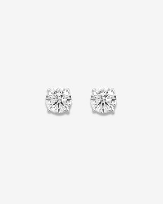 9k White Gold 1.00ct Total Lab-grown Diamond Stud Earrings