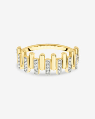 9k Yellow Gold 0.14ct Natural Diamond Set Dress Ring