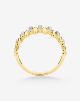 9k Yellow Gold 0.14ct Natural Diamond Set Dress Ring