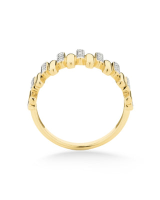 9k Yellow Gold 0.14ct Natural Diamond Set Dress Ring