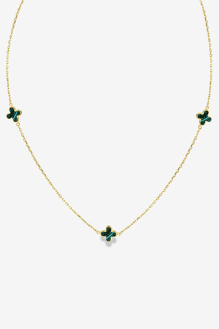 Malachite Clover Necklace