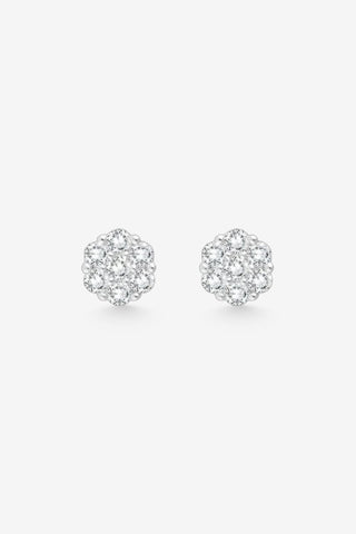 Diamond Flower Studs