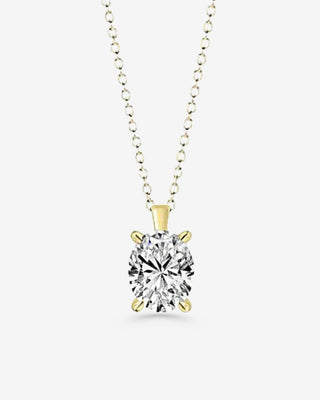18k Yellow Gold 1.00ct Lab-grown Oval Diamond Pendant