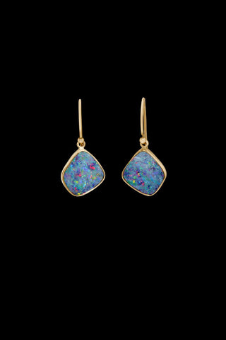 Coober Pedy Opal Doublet Drop Earrings