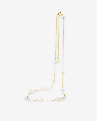 9k Yellow Gold Ethereal Freshwater Cultured Pearl Necklace - 45cm