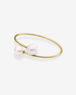 9k Yellow Gold Edison Pearl Bangle