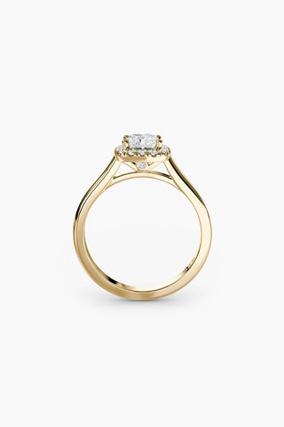 Indie - Emerald Halo Engagement Ring