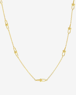 9k Yellow Gold Double Link Fancy Chain