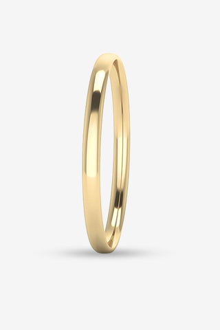 6mm Silver Filled Half Round Bangle