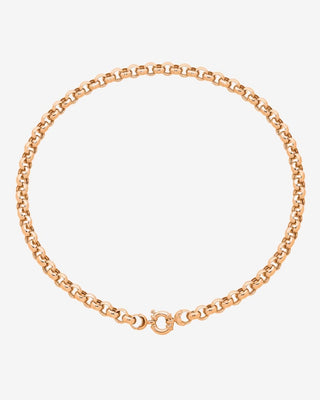 9k Rose Gold Silver Filled Curb Chain With Bolt Ring - 45cm Long