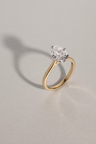 Fleur - Long Cushion Solitaire Engagement Ring