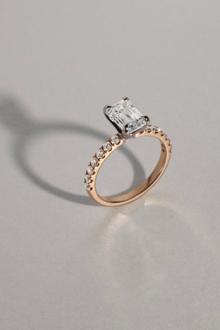 Gia - Emerald Engagement Ring + Shoulders