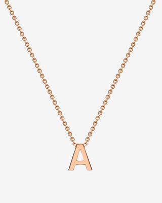 9k Rose Gold Petite Initial Necklace