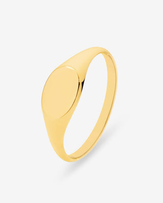9k Yellow Gold Oval Signet Ring