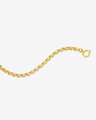 9k Yellow Gold Silver Filled Belcher Bracelet With Euro Clasp