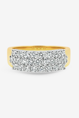 Ada - Diamond Set 'Honeycomb' Ring