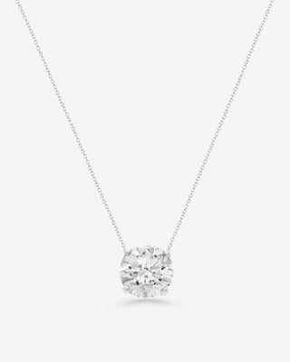 9k White Gold 0.54ct Round Brilliant-Cut Lab-Grown Diamond Pendant / Necklace