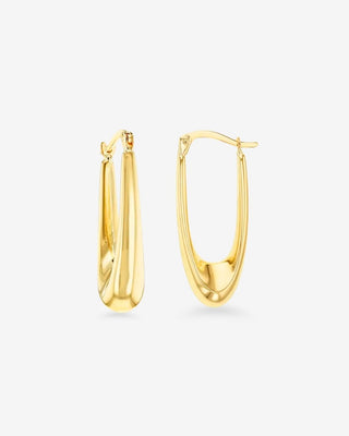 9k Yellow Gold Oblong Drop Earrings