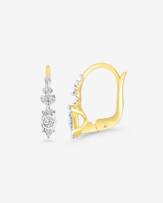 9k Yellow & White Gold 0.20ct Diamond Earrings