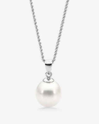 9k White Gold 10-10.5mm White Freshwater Cultured Pearl Pendant