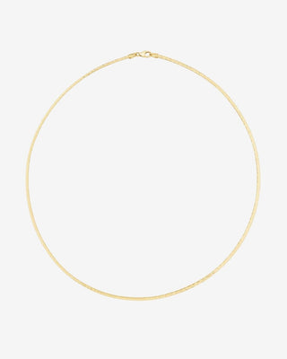 9k Yellow Gold 1.7mm Italian Omega Chain - 45cm Long