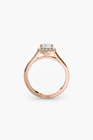 Indie - Emerald Halo Engagement Ring