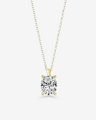 18k Yellow Gold 0.70ct Lab-grown Oval Diamond Pendant
