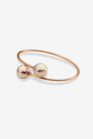 Pink Teardrop Edison Pearl Bangle