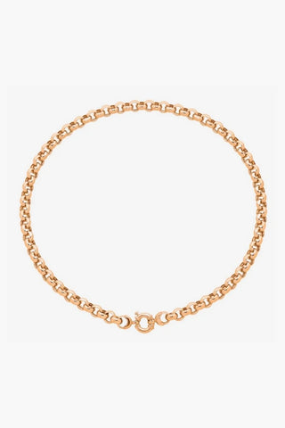 9k Rose Gold Silver Filled Curb Chain With Bolt Ring
