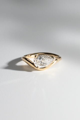 Adeline - East-West Pear Engagement Ring