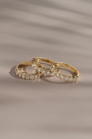 Ayla - YG Round Bezel Wedding / Eternity / Dress Ring