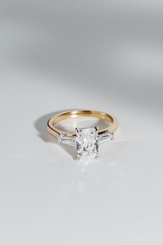Bianca - Long Radiant & Tapered Baguette Engagement Ring