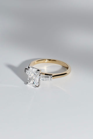 Bianca - Long Radiant & Tapered Baguette Engagement Ring