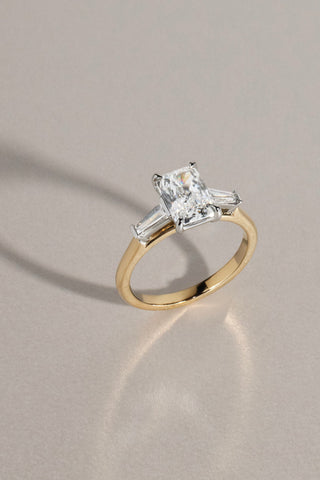 Bianca - Long Radiant & Tapered Baguette Engagement Ring