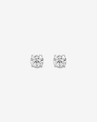 Calissa 9k white gold 0.50ct round brilliant lab-grown diamond stud earrings, E-F colour, VS1-VS2 clarity