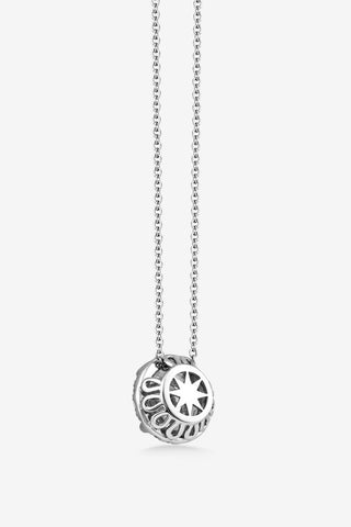 Celine 18k white gold 1.78ct star-cut lab-grown diamond halo pendant, D colour, VVS2 clarity