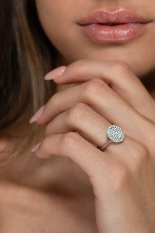Charli - Oval Cluster Engagement / Dress Ring