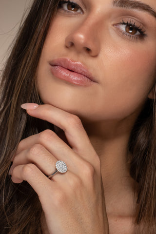 Charli - Oval Cluster Engagement / Dress Ring