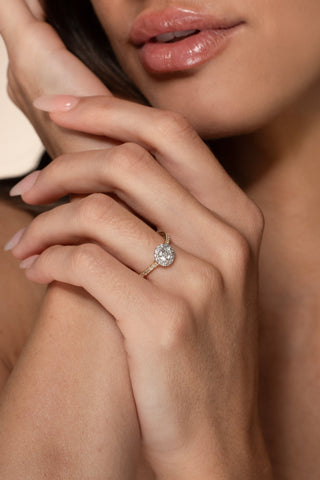 Clara - Round Halo Engagement Ring