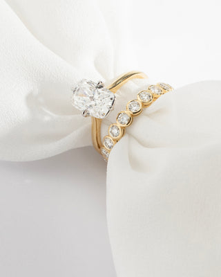 Ayla - YG Round Bezel Wedding / Eternity / Dress Ring