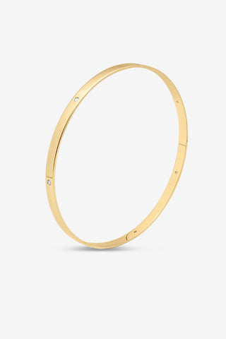 Diamond Set Flat Bangle