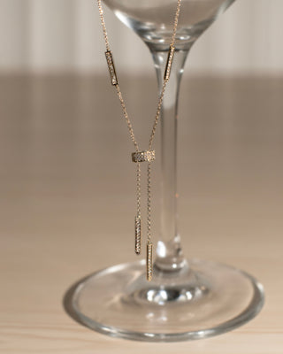 9k Yellow Gold Diamond Drop Pendant & Chain