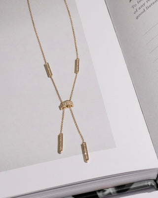 9k Yellow Gold Diamond Drop Pendant & Chain
