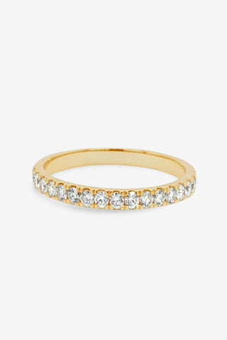 Eve 18k yellow gold 0.34ct round brilliant natural diamond wedding ring, G-H colour, SI clarity