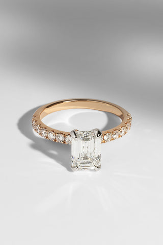 Gia - Emerald Engagement Ring + Shoulders
