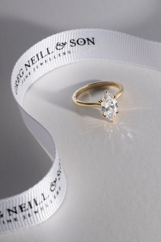 ﻿Harper - Marquise Solitaire Engagement Ring