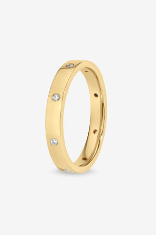 Ines - YG Hammer Set Wedding / Eternity / Dress Ring