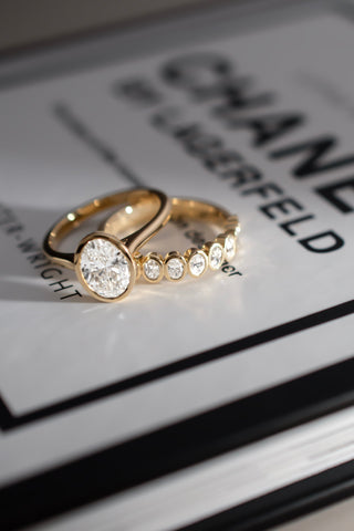 Lila - Oval Bezel Engagement Ring