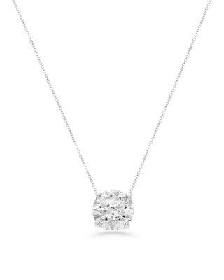 Loaire 9k white gold necklace with 0.50ct round brilliant lab-grown diamond