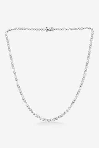Sterling Silver Cubic Zirconia Tennis Necklace